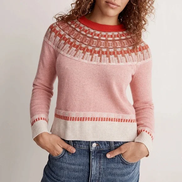 Madewell Fair Isle Mayer Pullover Sweater S - Picture 3 of 7